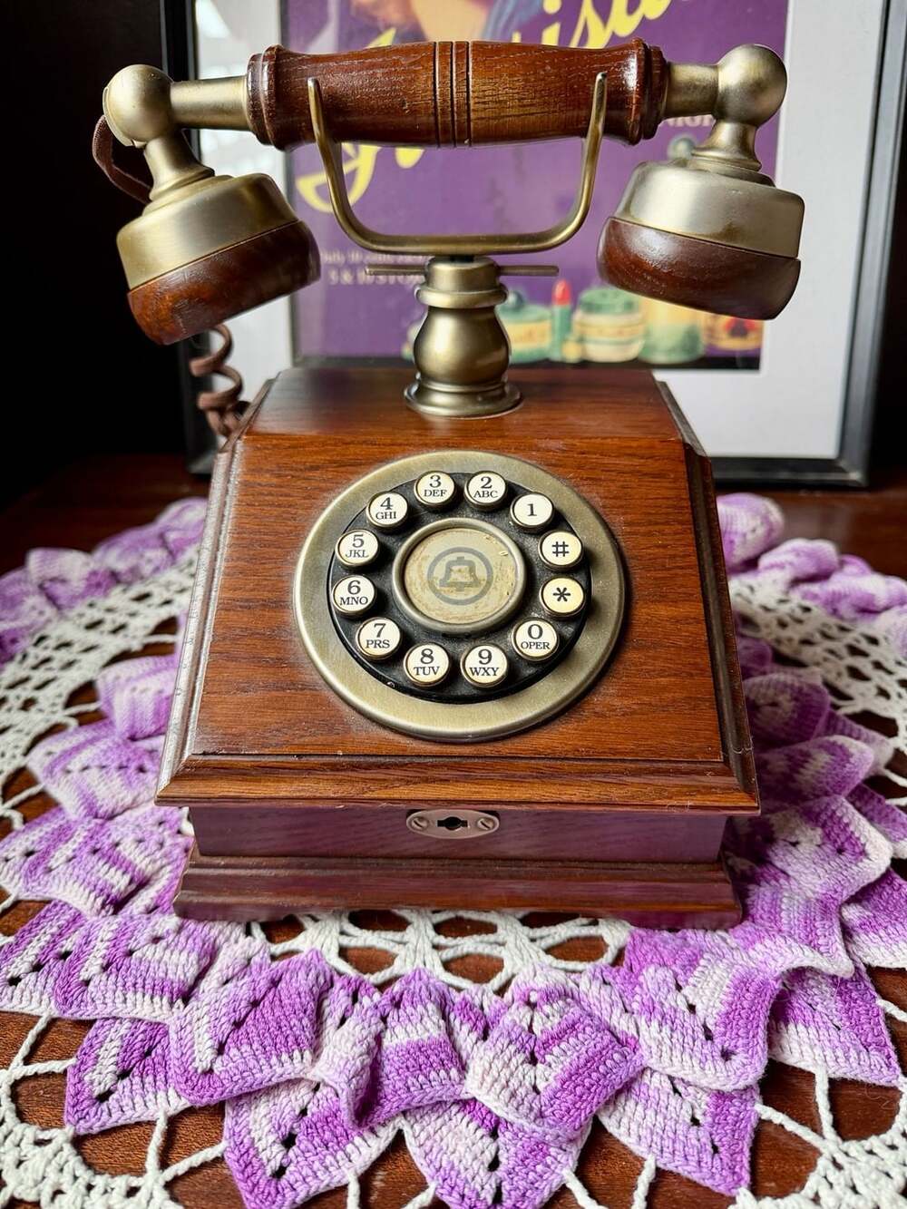 Western Electric Country Squire Wooden Push Button Phone